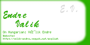 endre valik business card